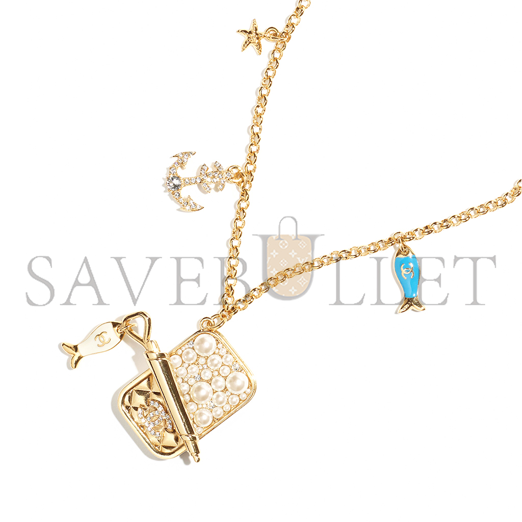 Ch*el long pendant necklace abf041